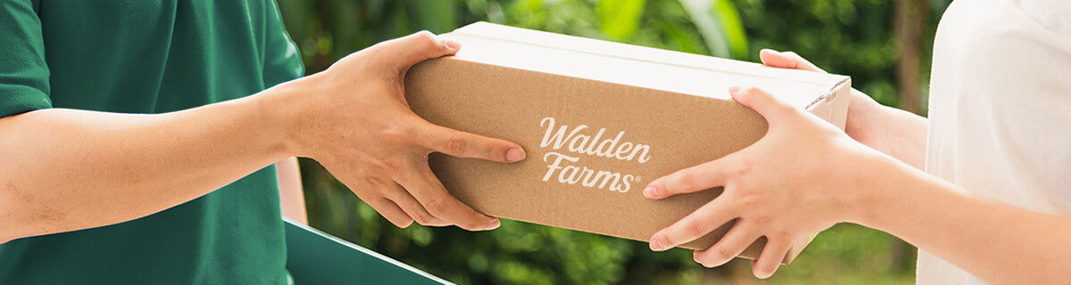 someone deliverying a Walden Farms package to someone